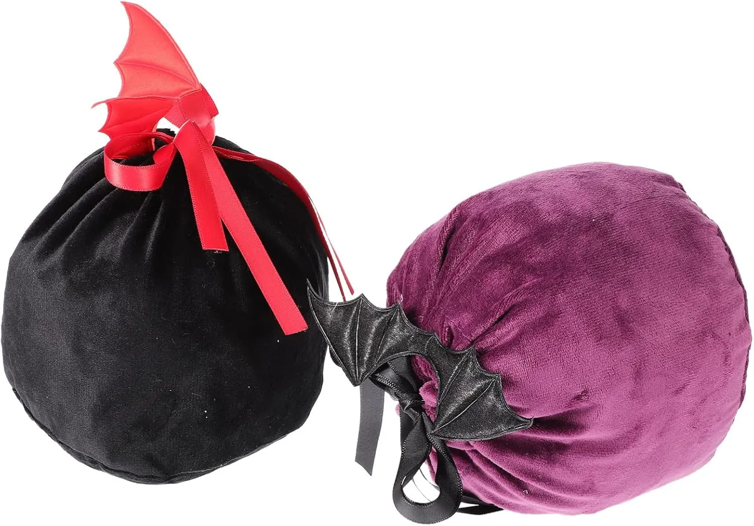 2pcs Bat Candy Bag Bat Style Treat Bag Pumpkin Drawstring Bags Goodies Bag Kids Snack Bag Drawstring Canvas Pouch Pumpkin Bags Drawstring Favor Bag Flannel