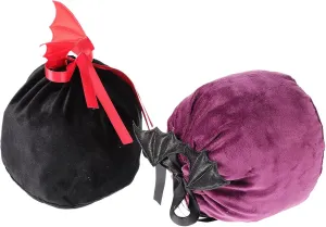 2pcs Bat Candy Bag Bat Style Treat Bag Pumpkin Drawstring Bags Goodies Bag Kids Snack Bag Drawstring Canvas Pouch Pumpkin Bags Drawstring Favor Bag Flannel