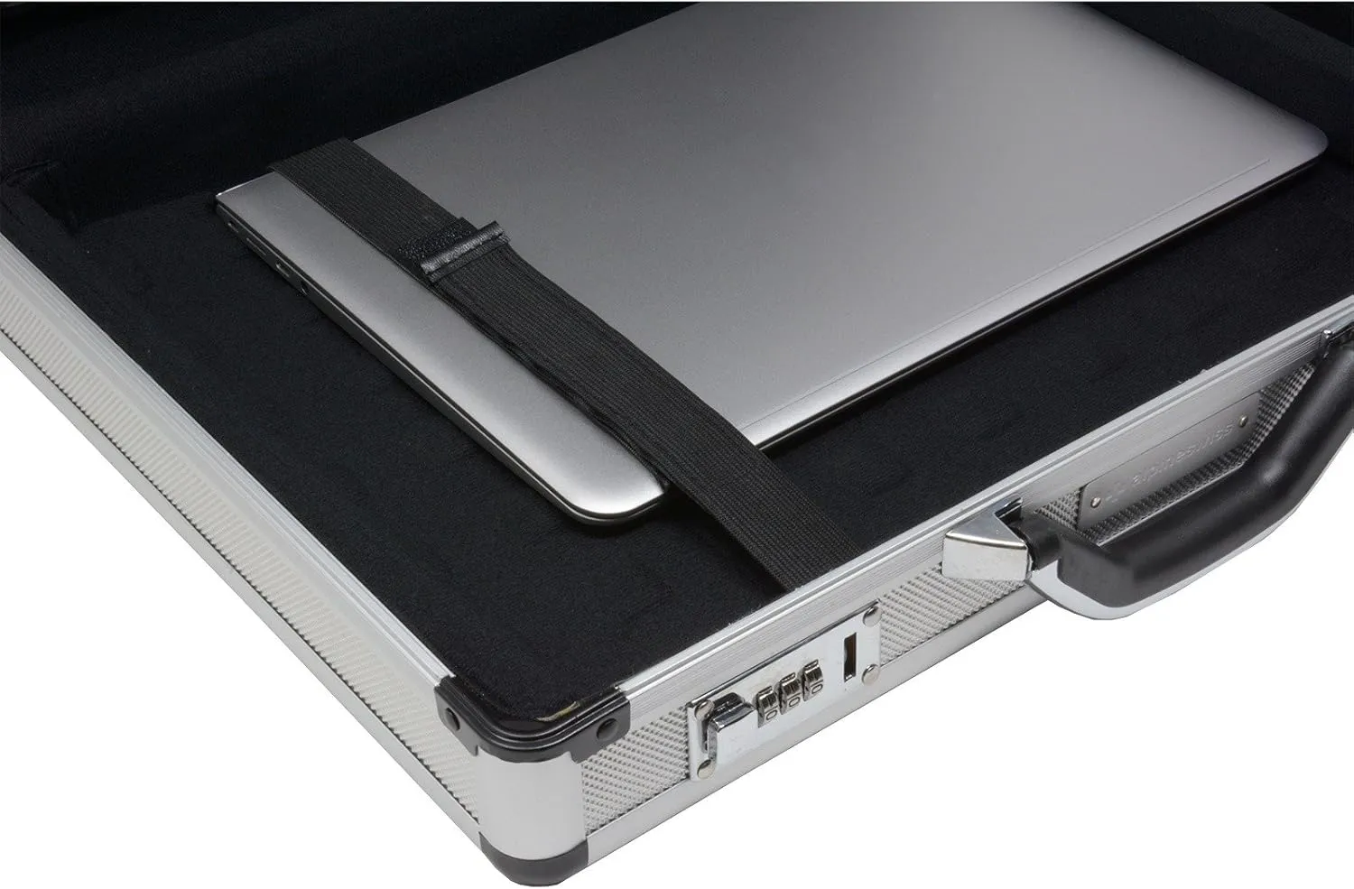 Alpine Swiss Executive Aluminum Briefcase Padded Laptop Briefcase For Men Hard Shell Attache Case Combo Lock Business Case