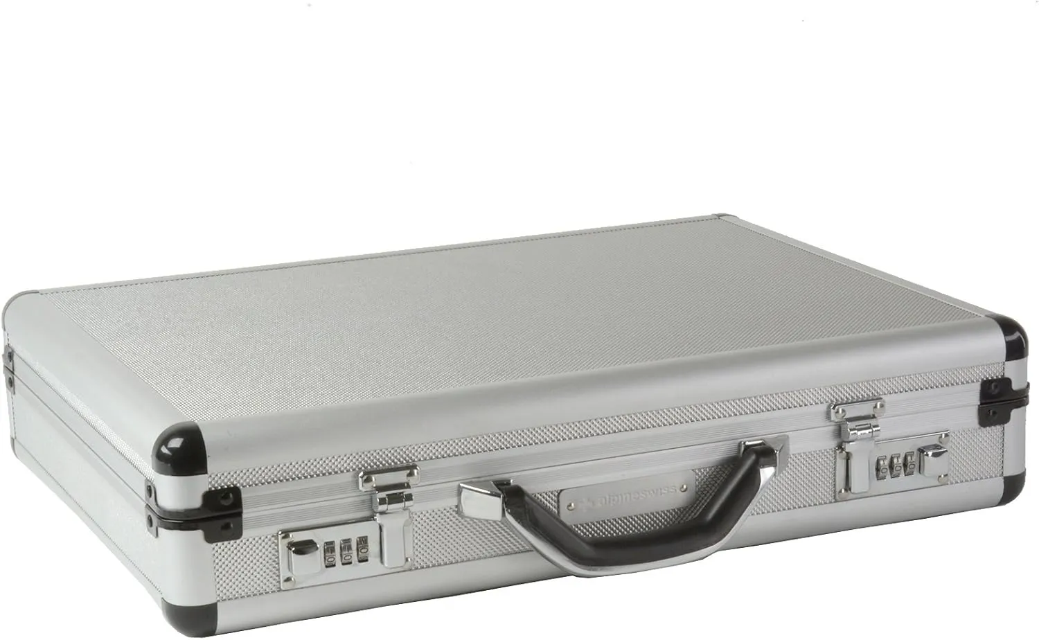 Alpine Swiss Executive Aluminum Briefcase Padded Laptop Briefcase For Men Hard Shell Attache Case Combo Lock Business Case