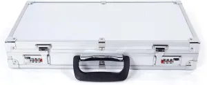 Aluminum Briefcase with Lock, Metal Hard Case with Foam, Locking Gun Pistol Handgun Lock Box,Combination Locks Business Suitcase for Men, Hard Shell Storage Carry Case,for Laptop & Documents