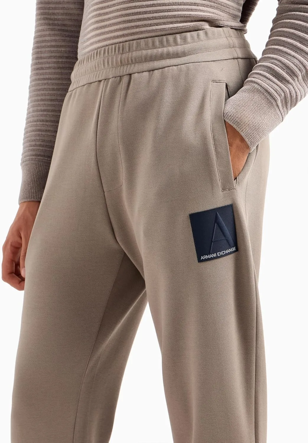 Armani Exchange Men's Limited Edition a Line Stretch Cotton Poly Sweatpant