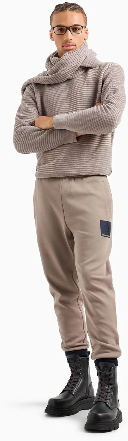 Armani Exchange Men's Limited Edition a Line Stretch Cotton Poly Sweatpant