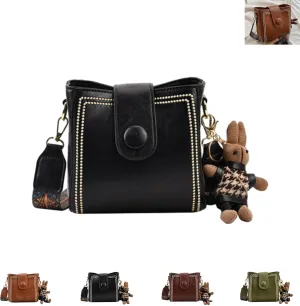 Bootara Bucket Bag, Women's Vintage Charm Bucket Bag, Crossbody Bag with Adjustable Shoulder Strap