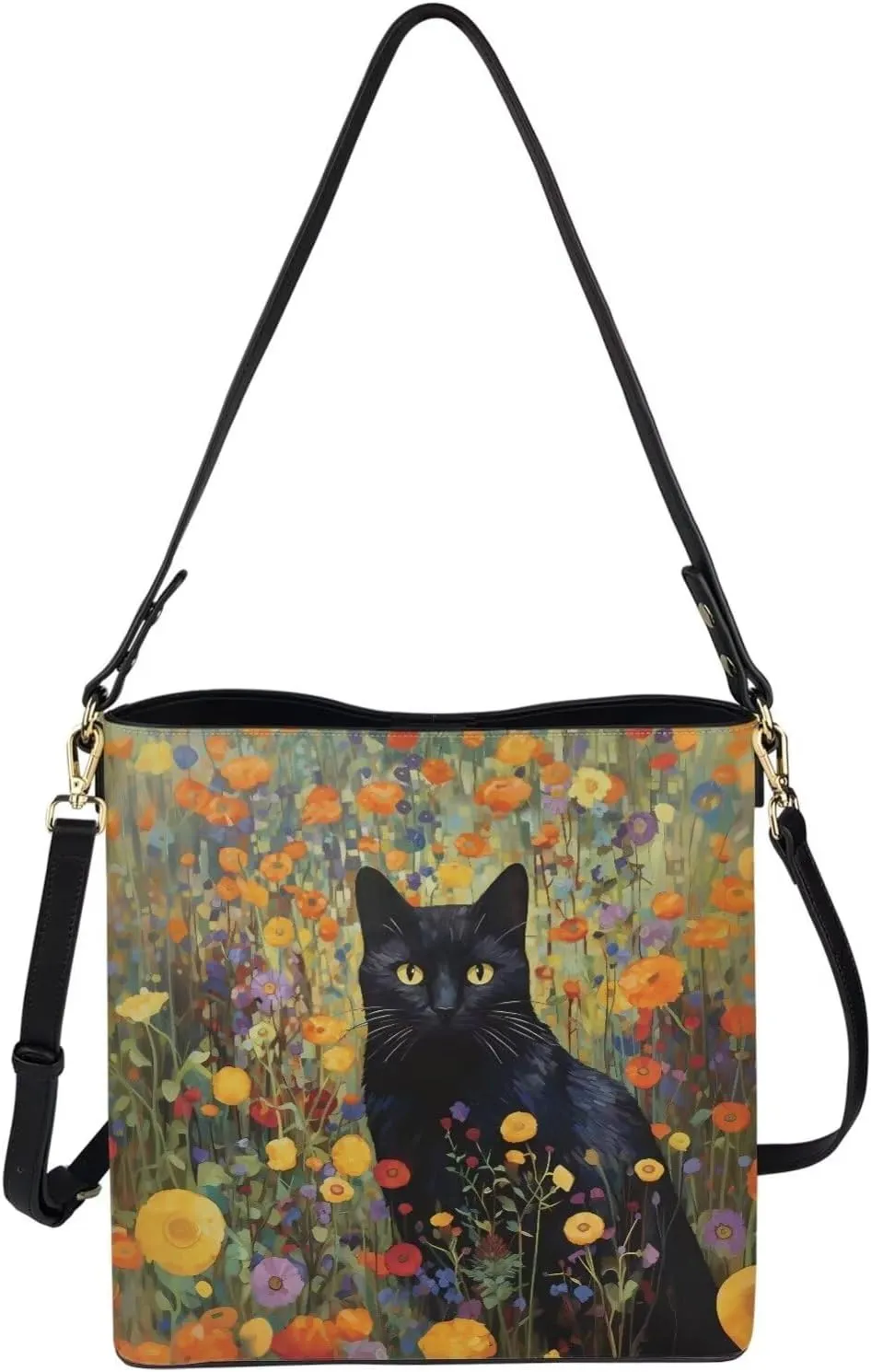 Bucket Bag for Women Fashion Leather Shoulder Bag Casual Tote Bag for Women Work Hobo Bag