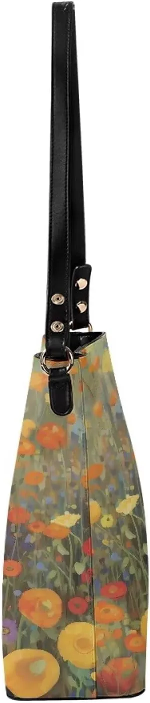Bucket Bag for Women Fashion Leather Shoulder Bag Casual Tote Bag for Women Work Hobo Bag