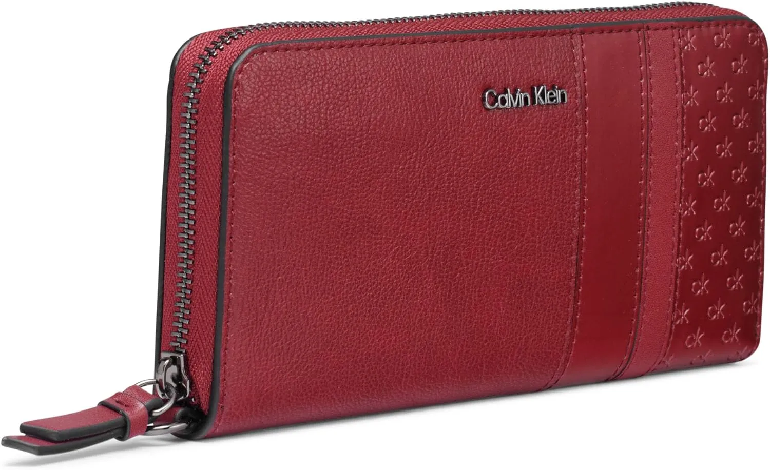 Calvin Klein Key Item Saffiano Continental Zip Around Wallet with Wristlet Strap