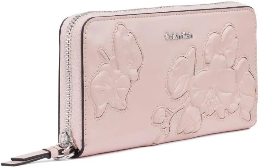 Calvin Klein Key Item Saffiano Continental Zip Around Wallet with Wristlet Strap