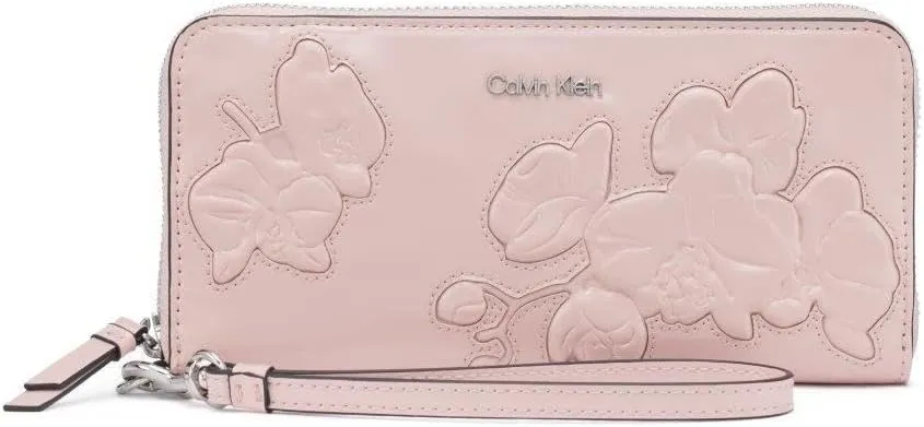 Calvin Klein Key Item Saffiano Continental Zip Around Wallet with Wristlet Strap