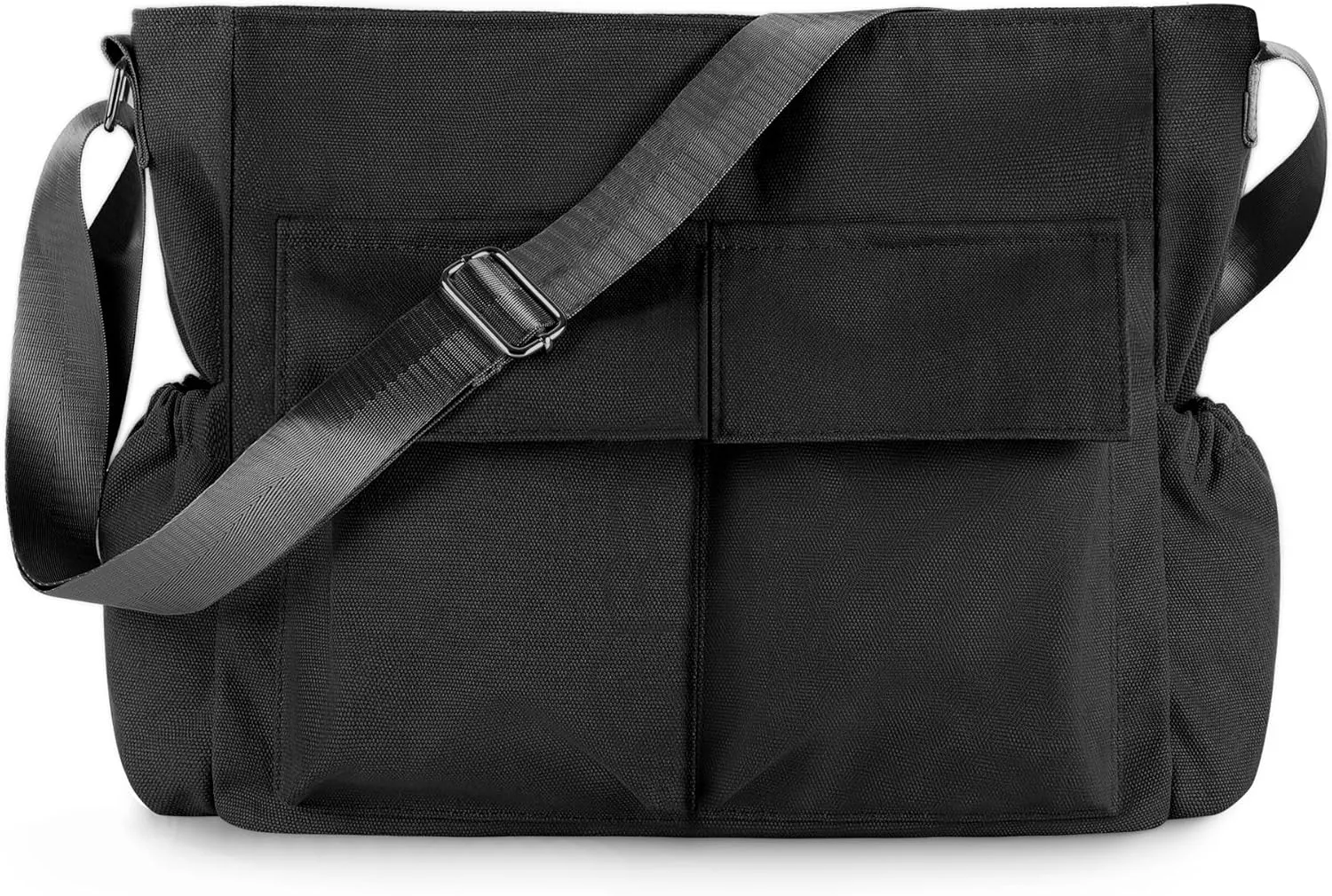 Canvas Messenger Bag Crossbody Shoulder Bag for Men Women Vintage Tote Laptop Bag Large Hobo Bag with Multiple Pockets
