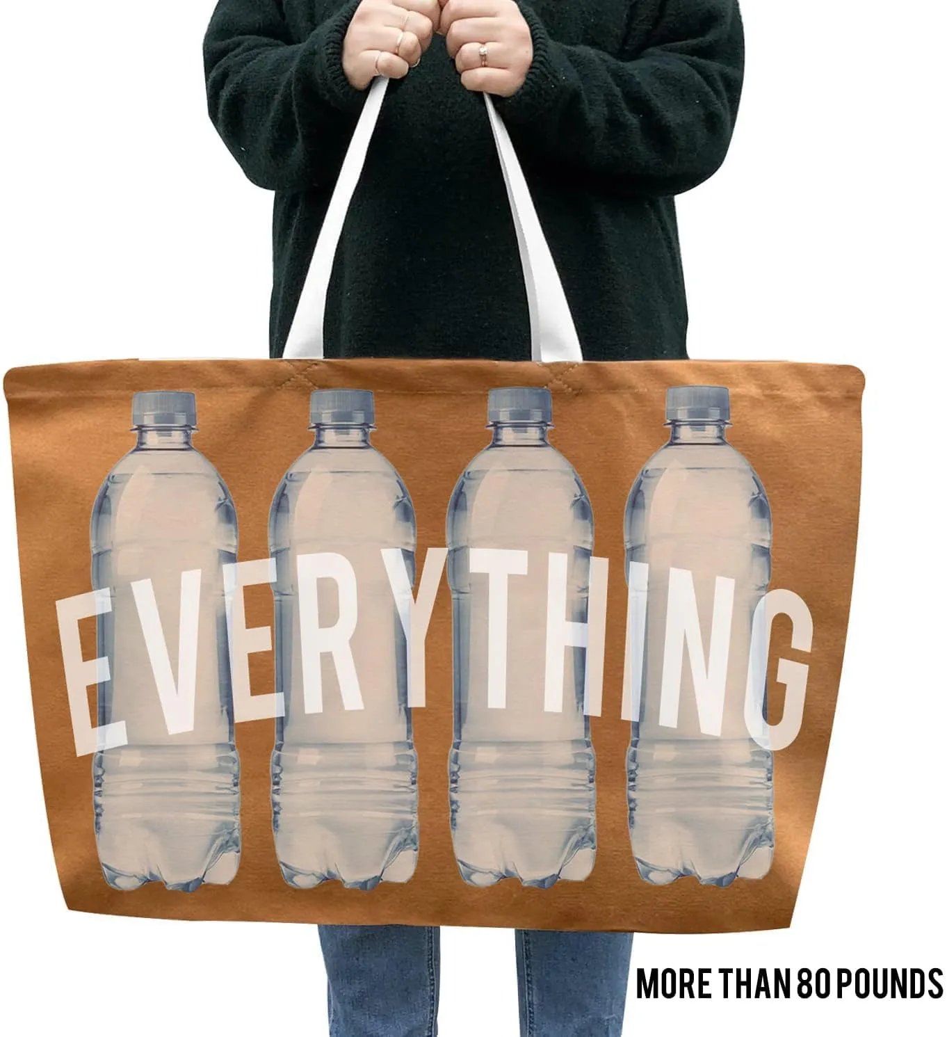 Canvas Tote Bag - Extra Large Shopping Beach Totes Bags Reusable Big Grocery Bag 28" x 8" x 16"