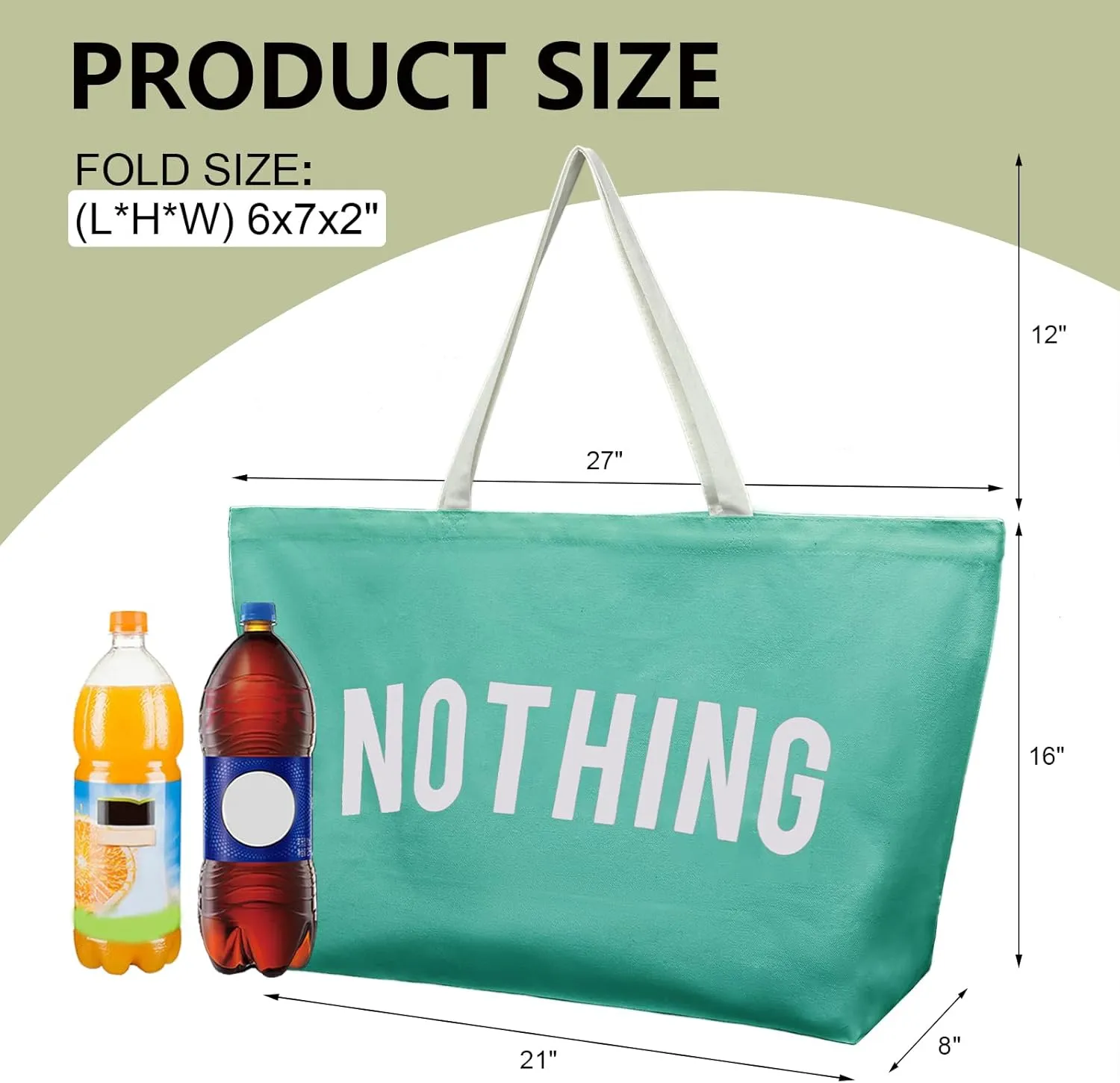 Canvas Tote Bag for Women - Reusable Grocery Bags Extra Large Shopping Bags Heavy Duty Canvas Bags with Handles