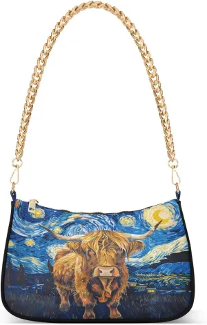 Chain Shoulder Bag Hobo Tote Handbag Mini Clutch Purse with Zipper Closure for Women