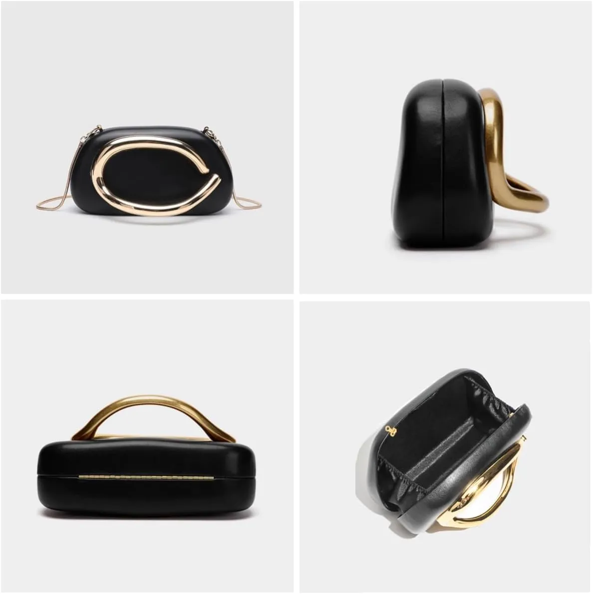 Clutch Purse Women Evening Bag Unique Trendy Purse 2025 Vegan Leather Handbag Acrylic Clutch Box with Chain
