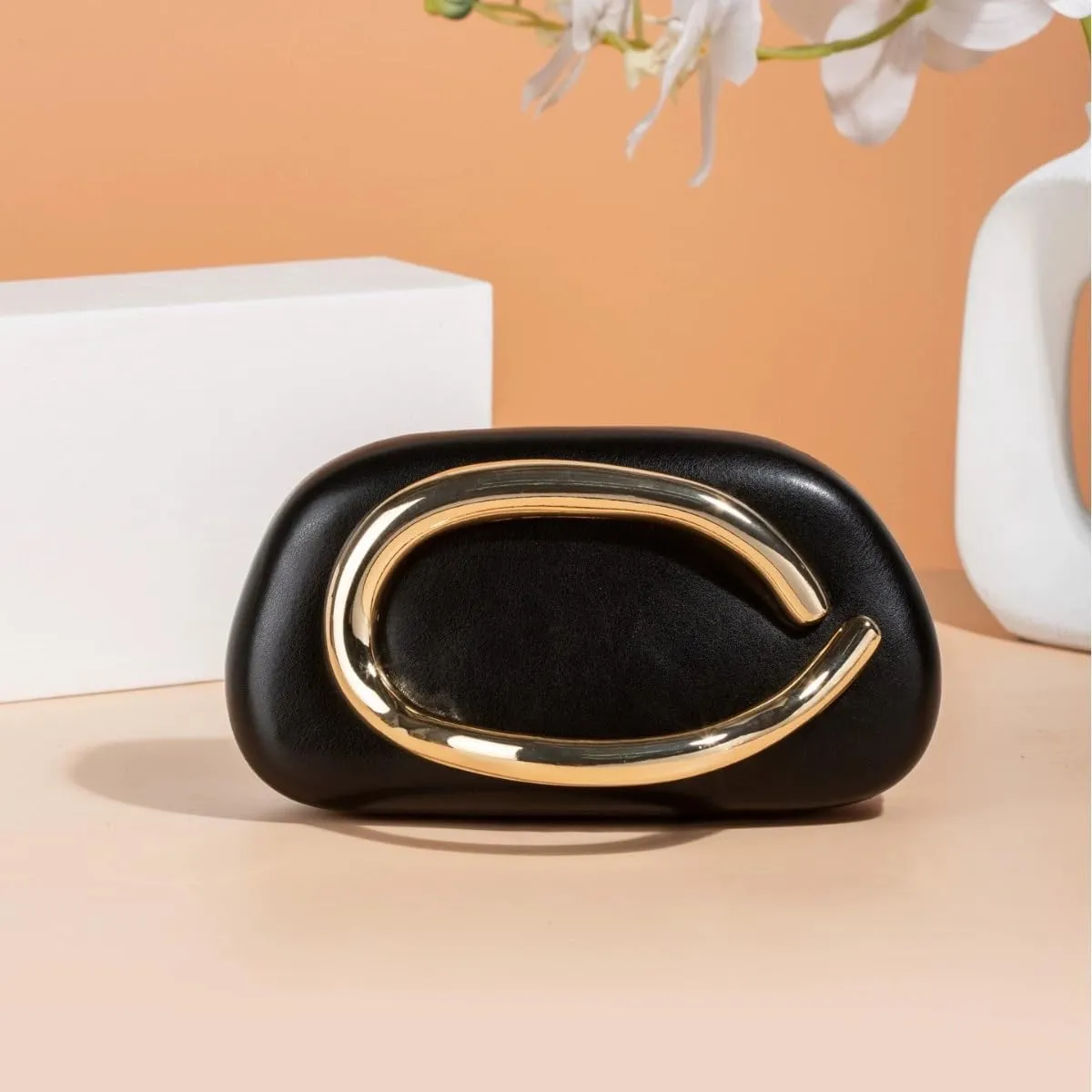 Clutch Purse Women Evening Bag Unique Trendy Purse 2025 Vegan Leather Handbag Acrylic Clutch Box with Chain