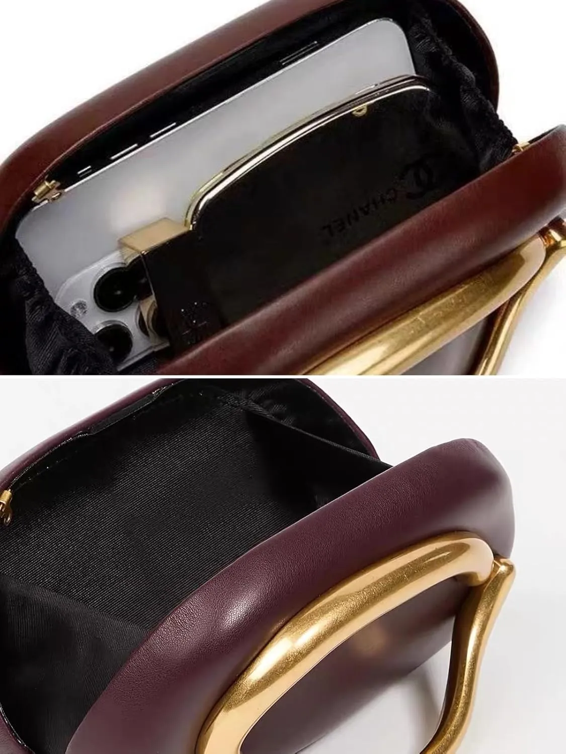 Clutch Purse Women Evening Bag Unique Trendy Purse 2025 Vegan Leather Handbag Acrylic Clutch Box with Chain
