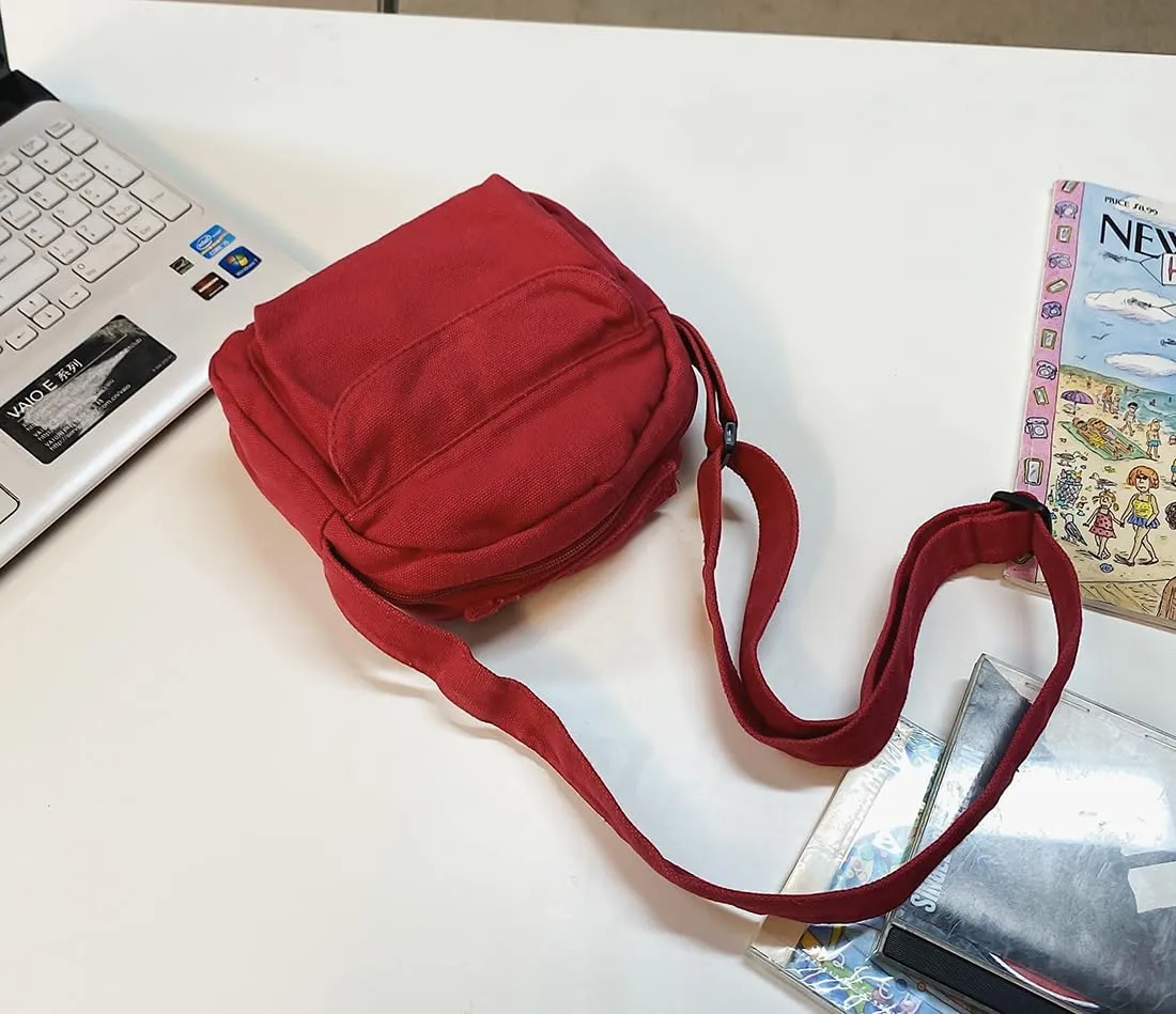 Collsants Small Crossbody Bag Cute Purse Mini Canvas Crossbody Purse Phone bag