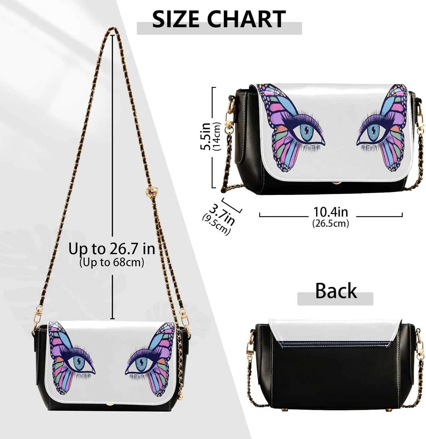 Crossbody Bags for Women Trendy Women's Black Shoulder Bag Small PU Leather Flap Cross Body Bag Handbags
