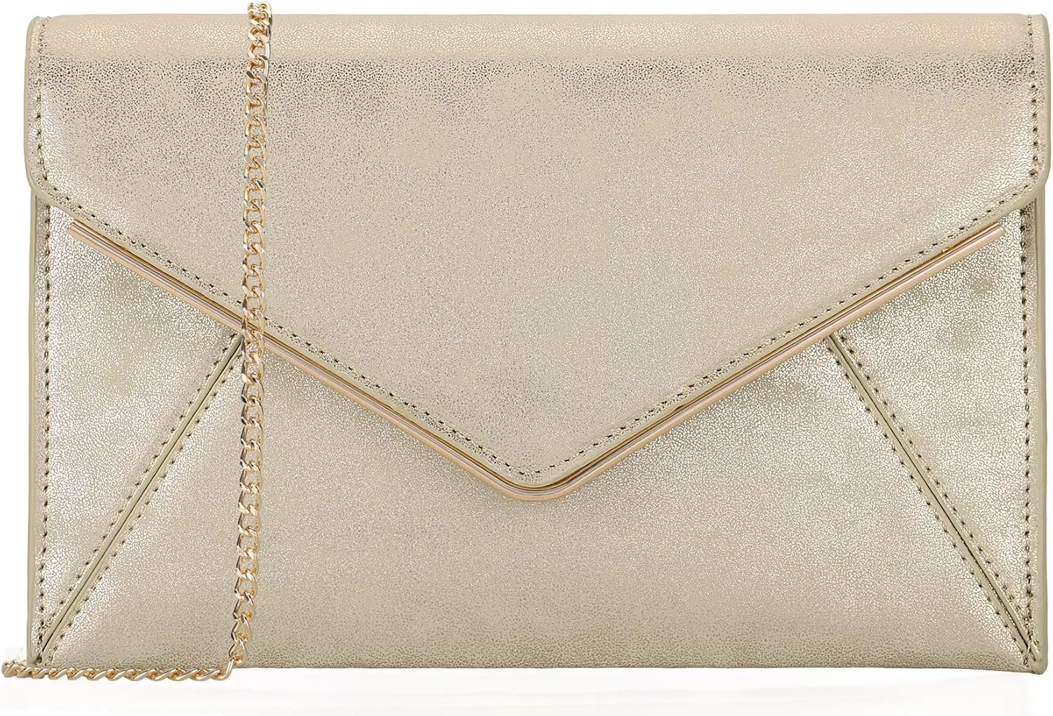 DEXMAY Evening Clutch Handbag for Women Elegant Saffiano PU Leather Envelope Handheld Purse Formal Foldover Dressy Bag