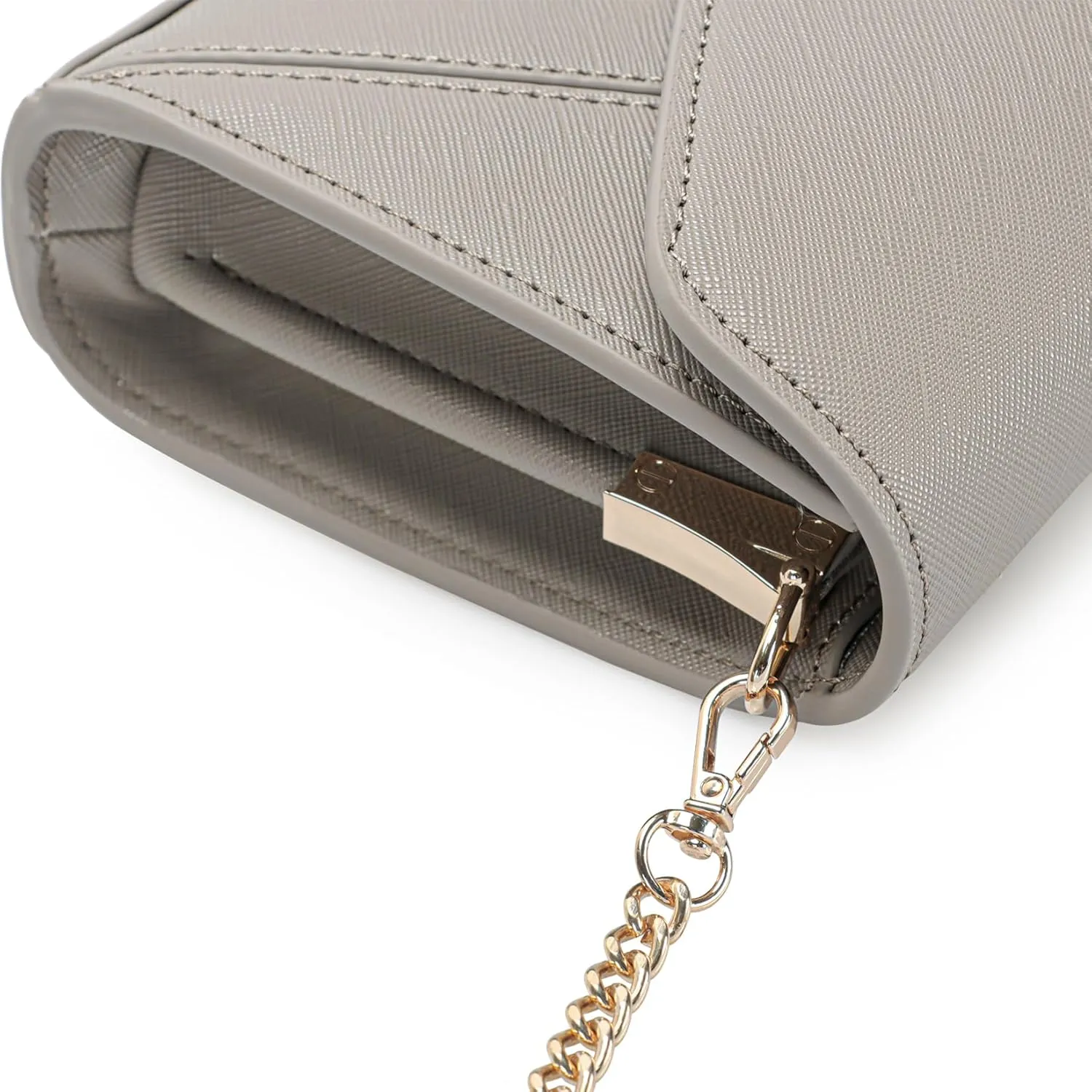 DEXMAY Women Envelope Clutch Faux Saffiano Leather Evening Handbag Foldover Clutch Bag Formal Dressy Purse