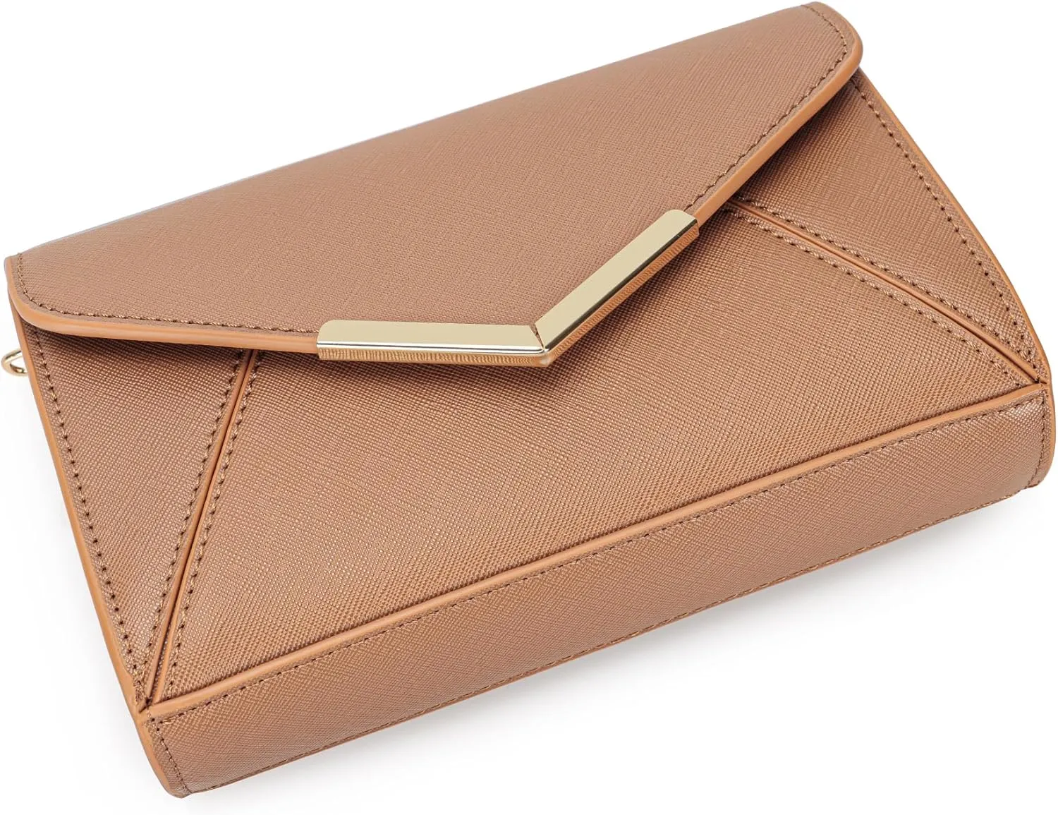 DEXMAY Women Envelope Clutch Faux Saffiano Leather Evening Handbag Foldover Clutch Bag Formal Dressy Purse
