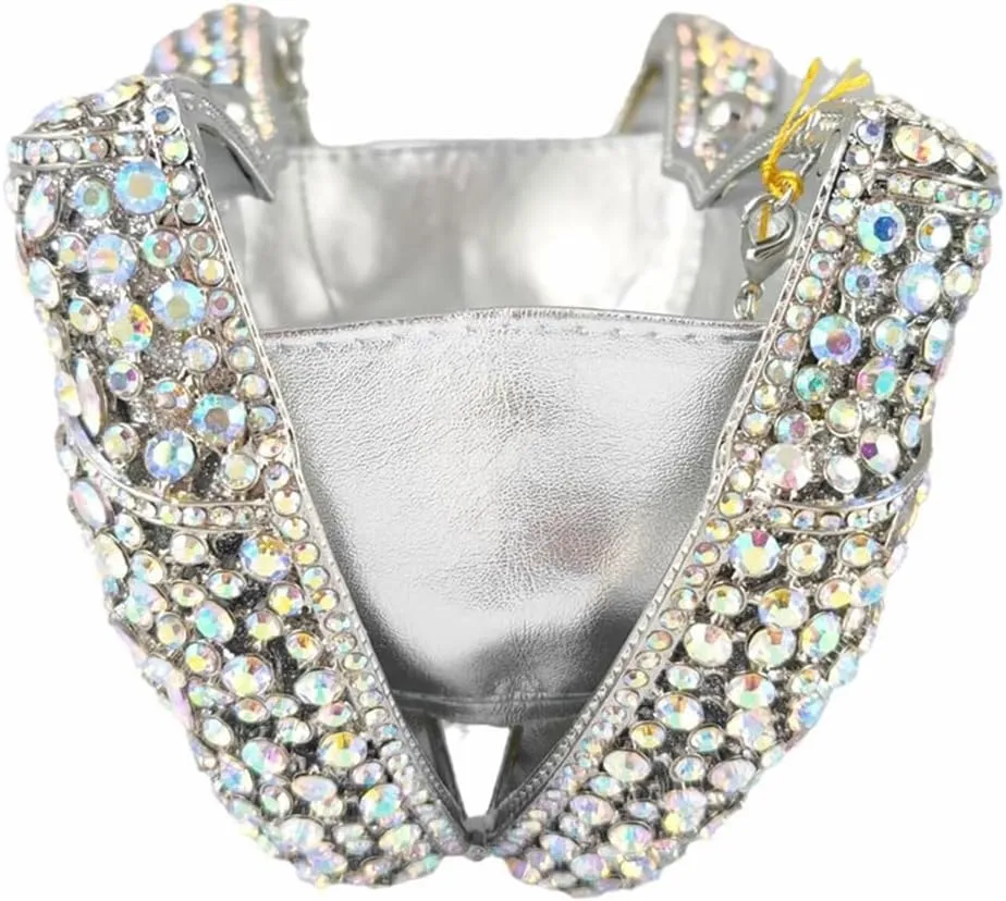DJBM Sweet Bow Rhinestone Crystal Evening Clutch Diamond Evening Bags Purses and Handbags for Women Formal Party Wedding
