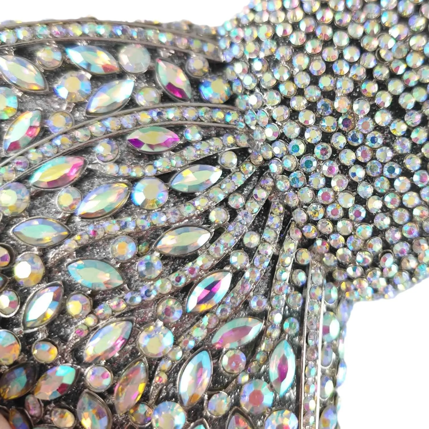 DJBM Sweet Bow Rhinestone Crystal Evening Clutch Diamond Evening Bags Purses and Handbags for Women Formal Party Wedding