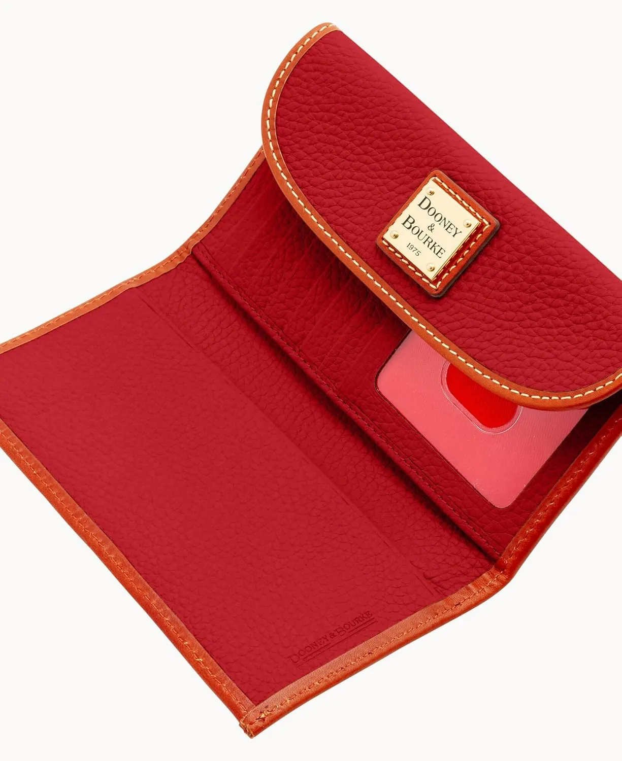 Dooney & Bourke Women's Continental Clutch in Pebble Grain Leather, Trifold Wallet with Multiple Card Holder