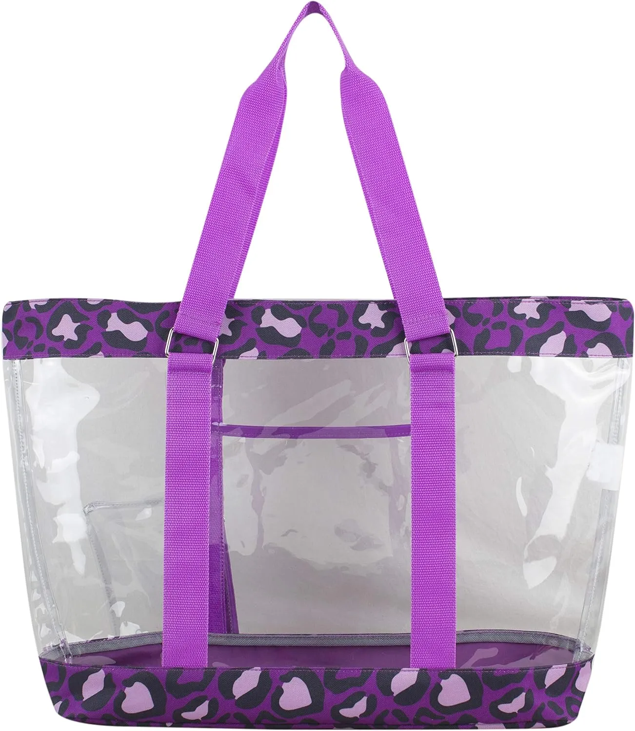 Eastsport Transparent Large Clear Tote Bag for Women Beach Bag Clear Purse Work Bag Shoulder Bag Work Tote with Zipper
