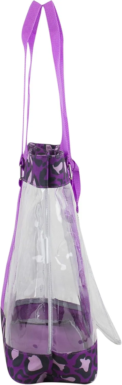 Eastsport Transparent Large Clear Tote Bag for Women Beach Bag Clear Purse Work Bag Shoulder Bag Work Tote with Zipper