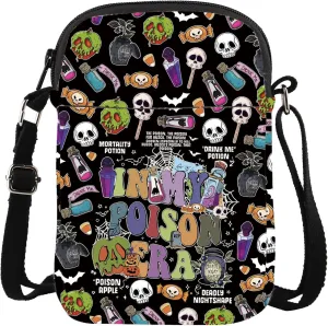 ENSIANTH Kuzcos Poison Inspired Crossbody Pursue Bag Halloween Spooky Gift Skull Lover Messenger Bag Pumpkin Season Gift