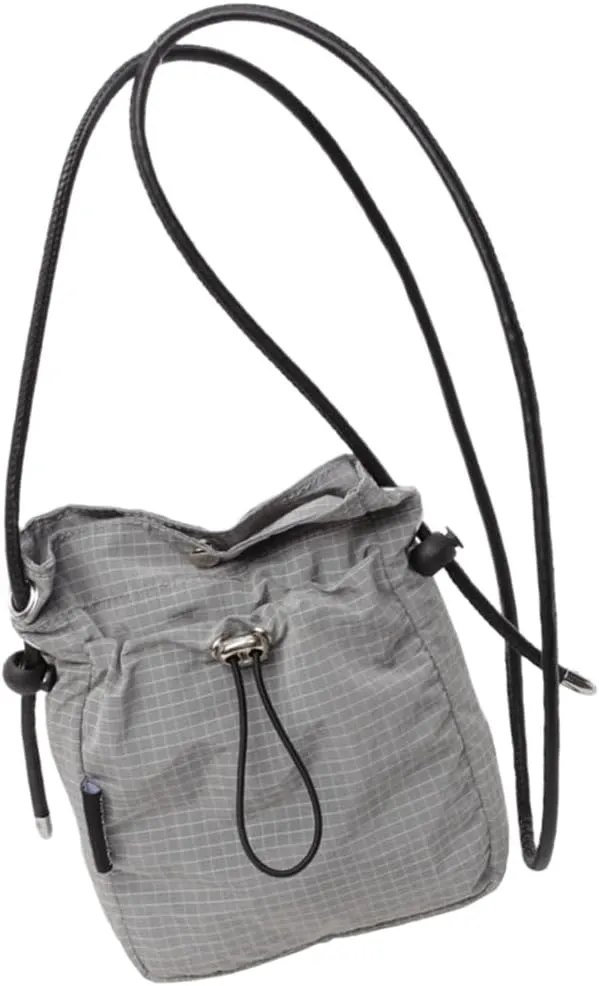 Fashionable Canvas Mobile Bag 2024 Drawstring Bucket Bag Crossbody Purse Casual Shoulder Bag for Adults and Students