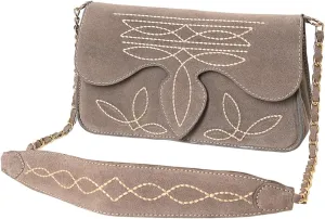 Genuine Leather Clutch Bag in Suede by American Darling
