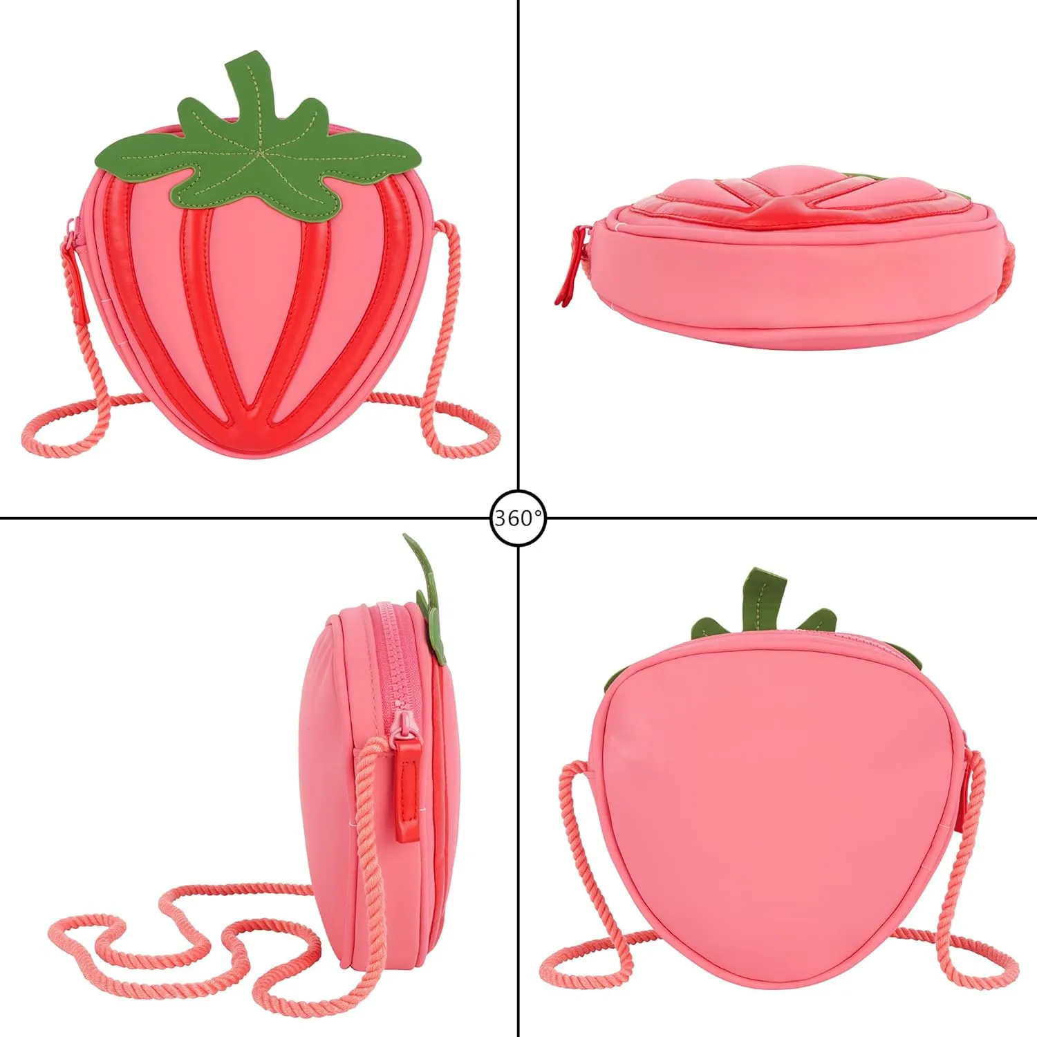 Goclothod Handbag Cute Fruit Crossbody Bag Weave Summer Beach Shoulder Bag