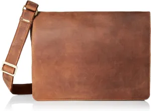 Harvard Distressed Leather Messenger Bag, Tan, One Size