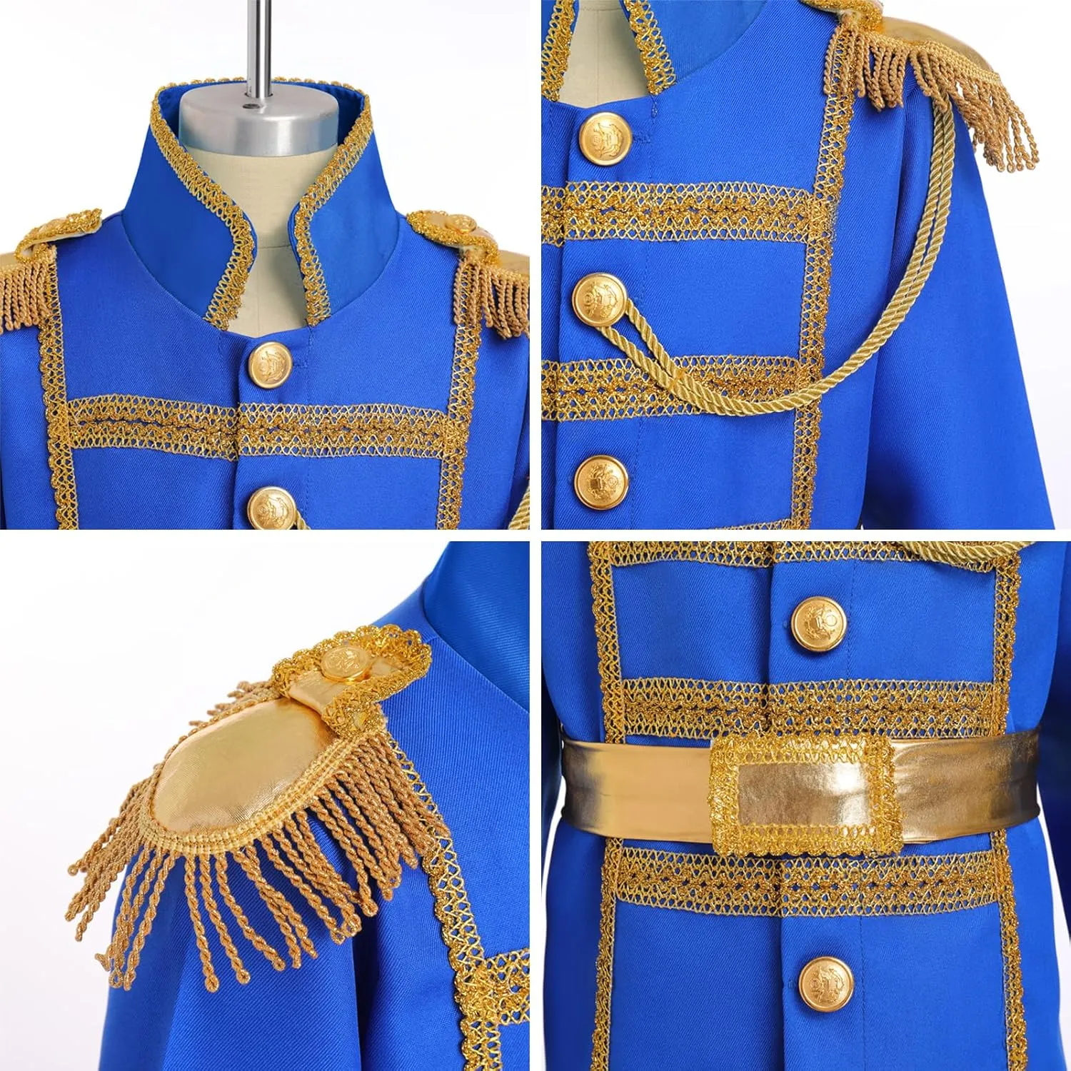 IBAKOM Prince Charming Costume for Boys Halloween Christmas Cosplay Outfits Toddler Medieval Royal Knight Fairytale Dress Up