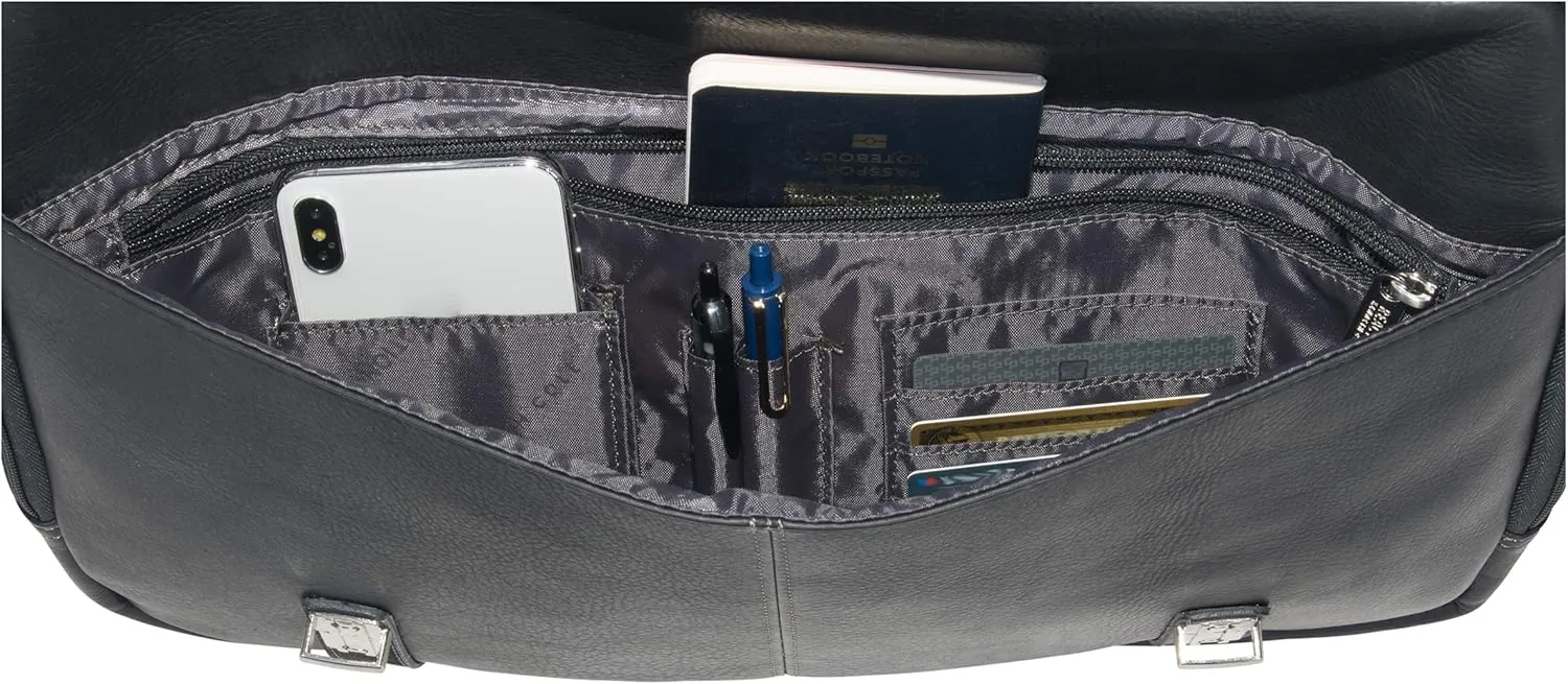 Kenneth Cole REACTION Show Business 16" Colombian Leather Business Laptop Portfolio Messenger Bag