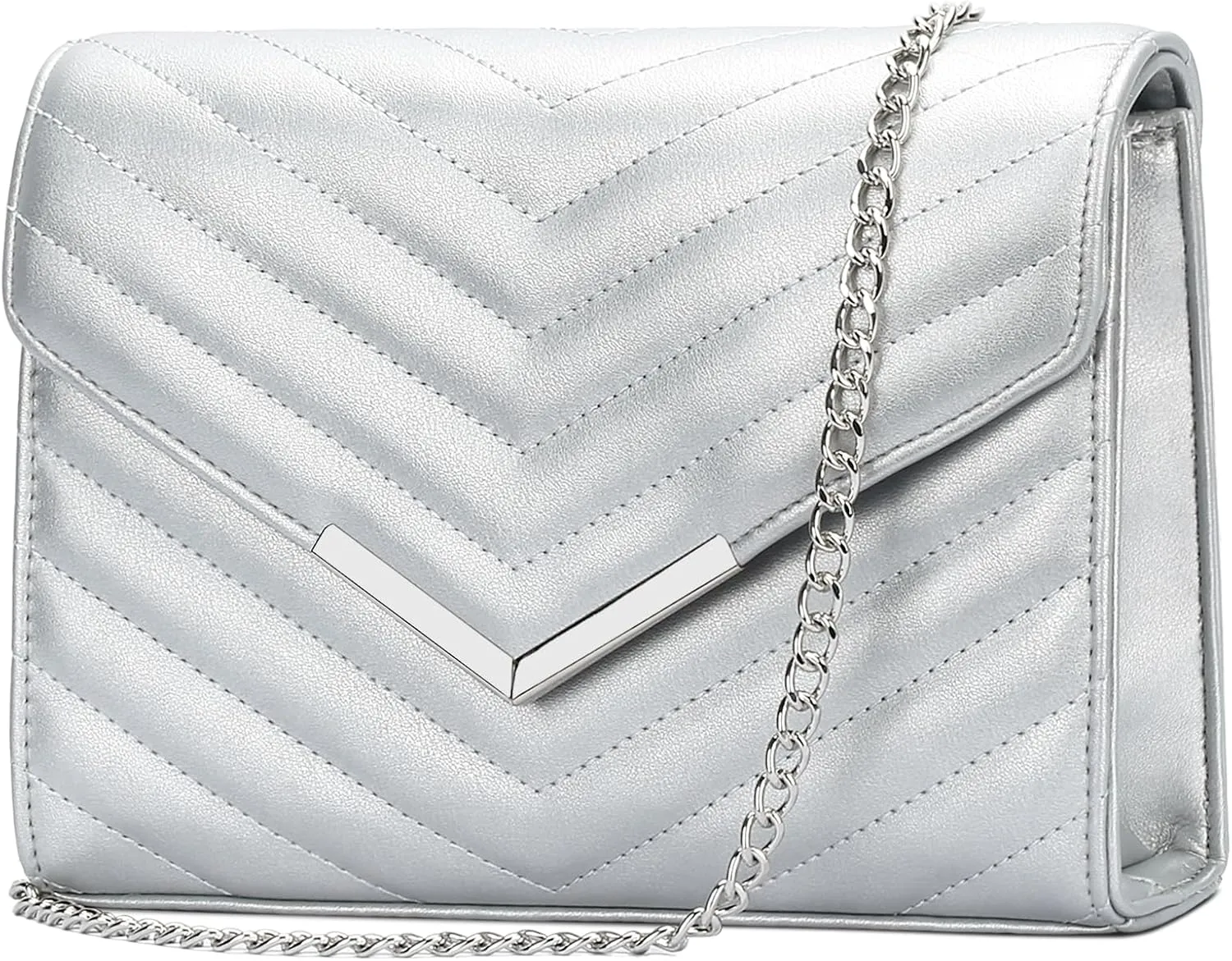 KKXIU Women Formal Vegan Leather Evening Envelope Clutch Purses and Handbags for Party Wedding Prom Bridal