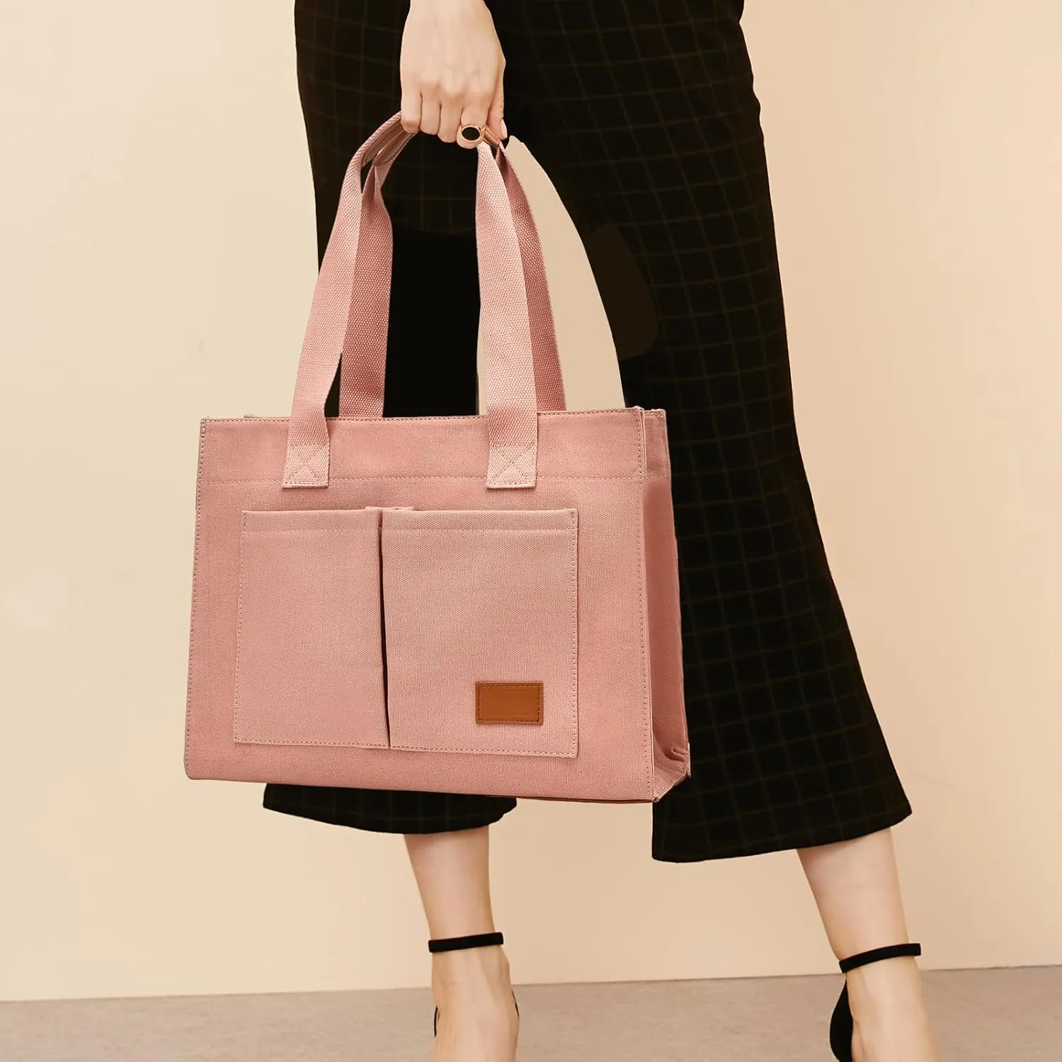 Laptop Tote Bag for Women - 15.6 Laptop Compartment & Pockets, Stands Upright, Convertible Handbag/Shoulder/Crossbody Bag