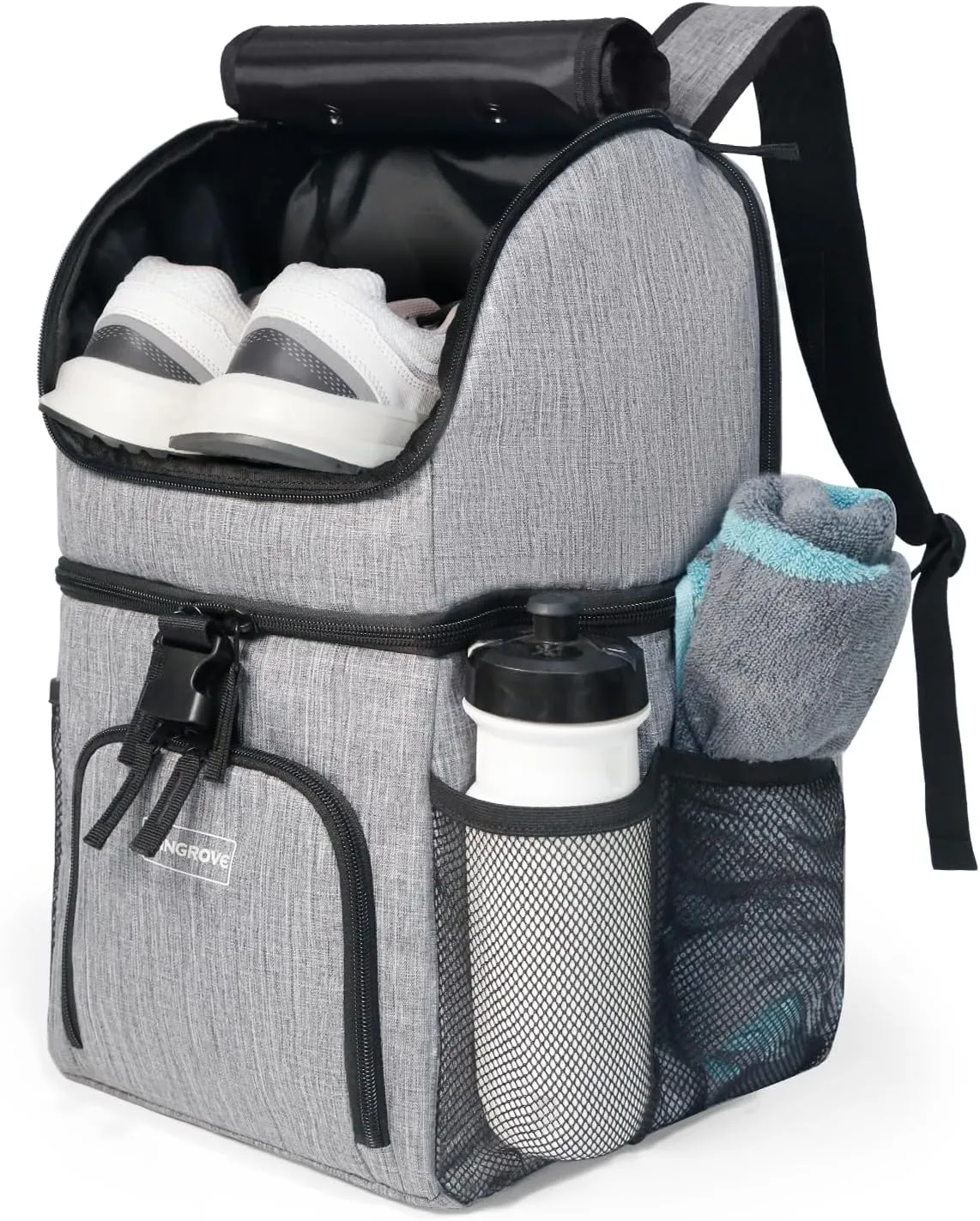 Mangrove Bowling Ball Bag, 2024 Bowling Backpack for 1 Ball, Bowling Bags with Padded Holder, Fits Bowling Shoes Up to Mens Size 14 and Accessories