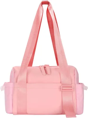 Medium Gym Bag For Women, Mini Gym Bag, Gym Tote Bag, Waterproof Travel Duffel Bag With Wet Compartment, Cute Sports Bag Suitable For Traveling On Weekends (Pink)