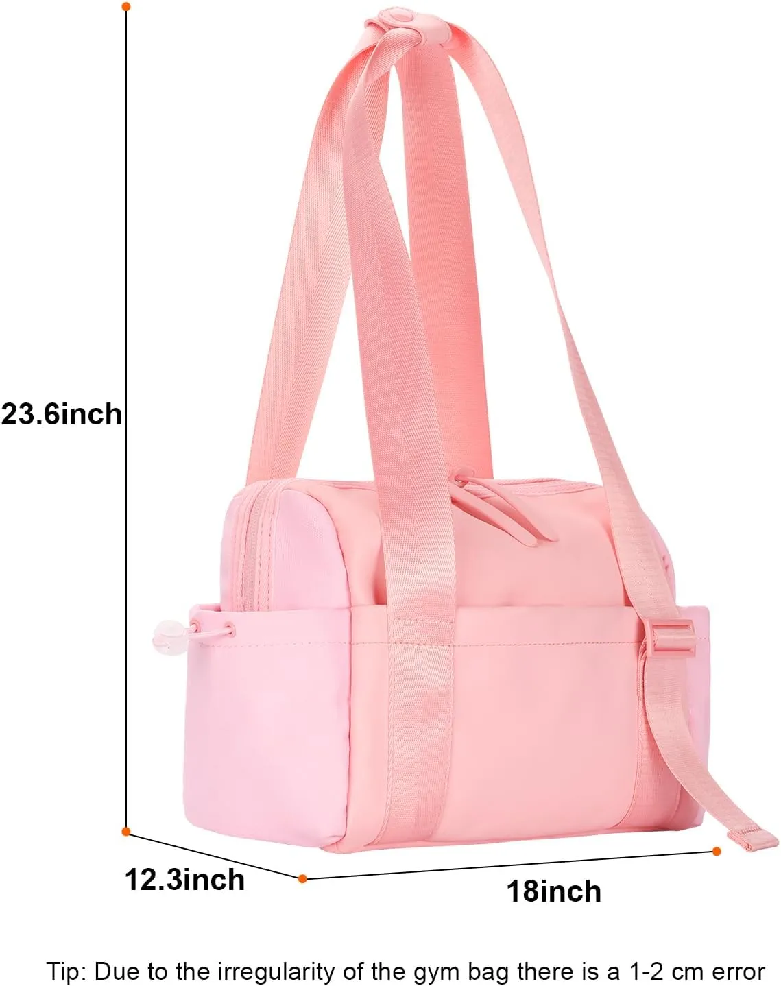 Medium Gym Bag For Women, Mini Gym Bag, Gym Tote Bag, Waterproof Travel Duffel Bag With Wet Compartment, Cute Sports Bag Suitable For Traveling On Weekends (Pink)