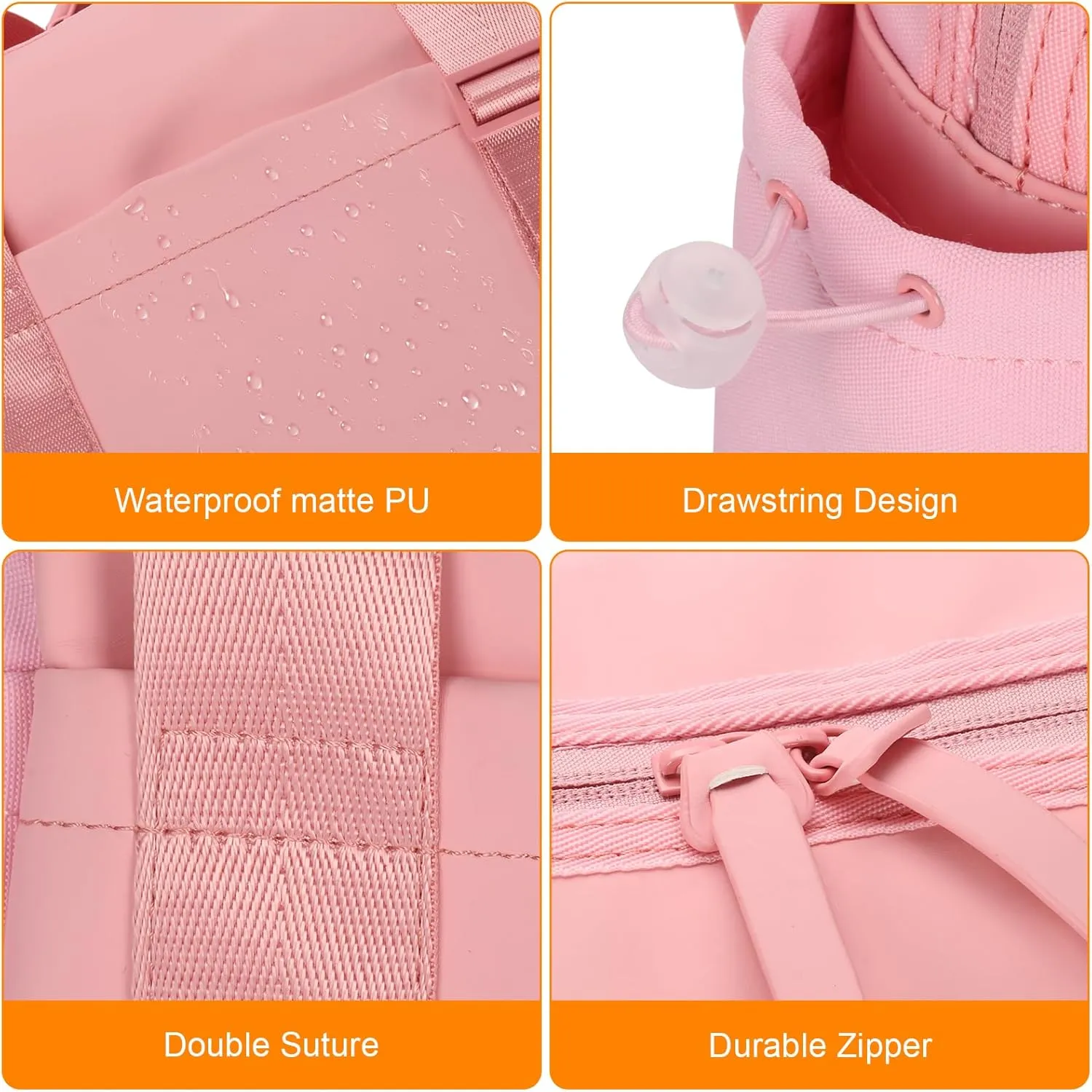 Medium Gym Bag For Women, Mini Gym Bag, Gym Tote Bag, Waterproof Travel Duffel Bag With Wet Compartment, Cute Sports Bag Suitable For Traveling On Weekends (Pink)