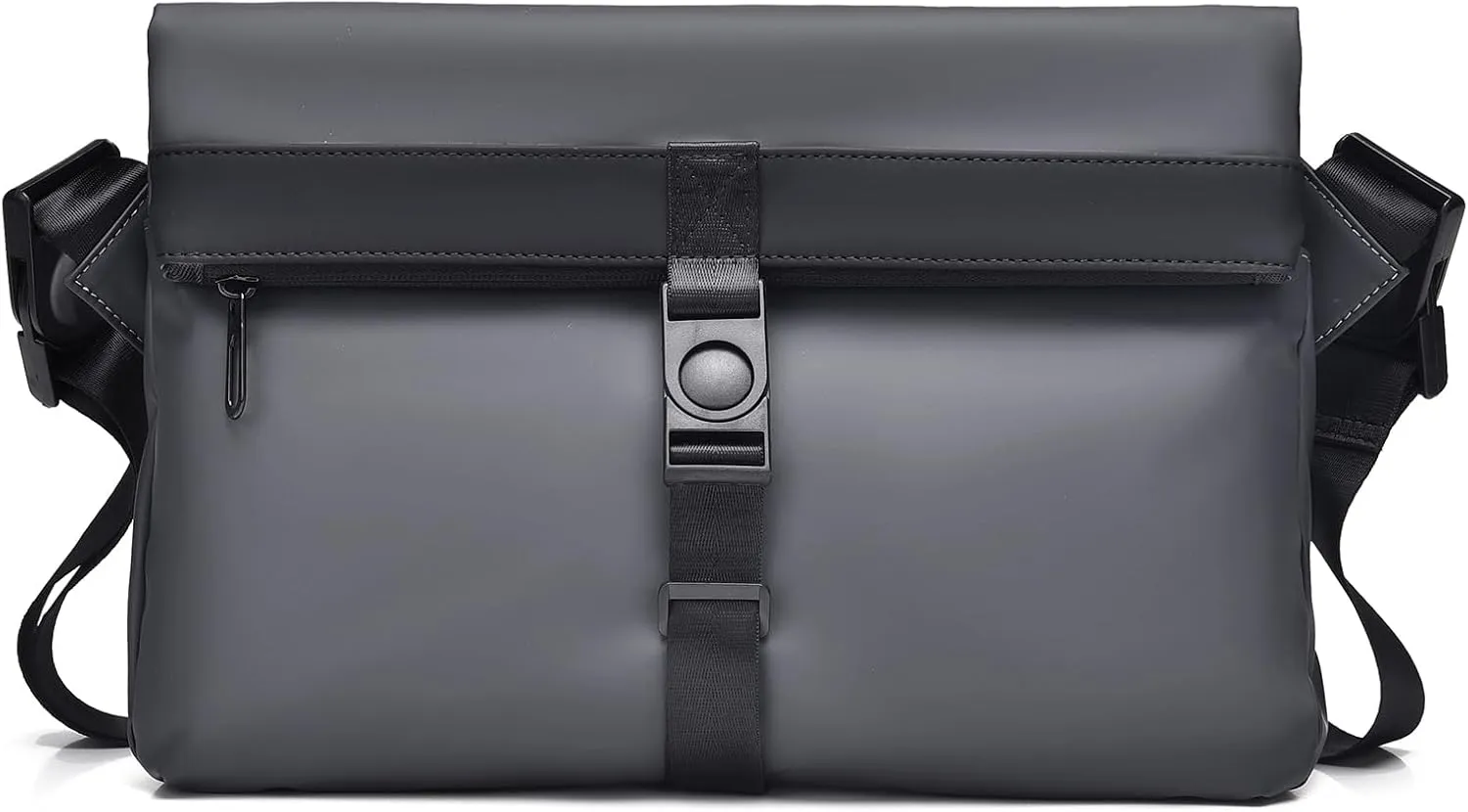 Messenger Bag, Adjustable Height Anti-theft Leather Crossbody Bag, Lightweight Briefcase, Shoulder Bag for Men or Women