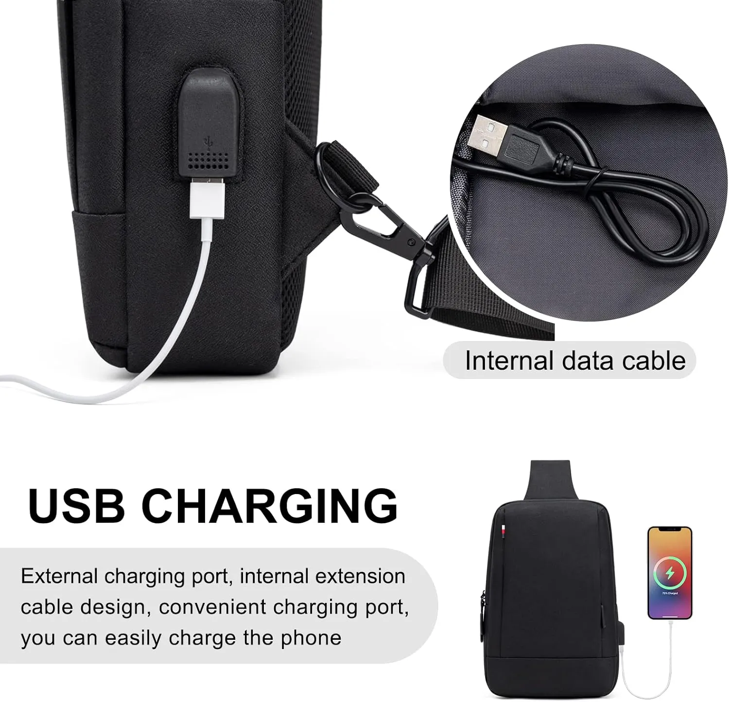Messenger Bag Sling Bag Crossbody Shoulder Bag for Men Women Travel Work Satchel Bags