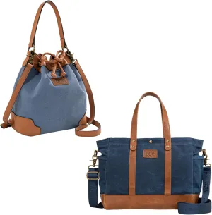Montana West x Lee Bucket Bag for Women & Lee Waxed Canvas Tote Bag