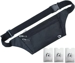 Naoki Outdoor Sports Running & Jogging & Travel Waterproof Utralthin Waist Pack/Bag Runner Belt, Black
