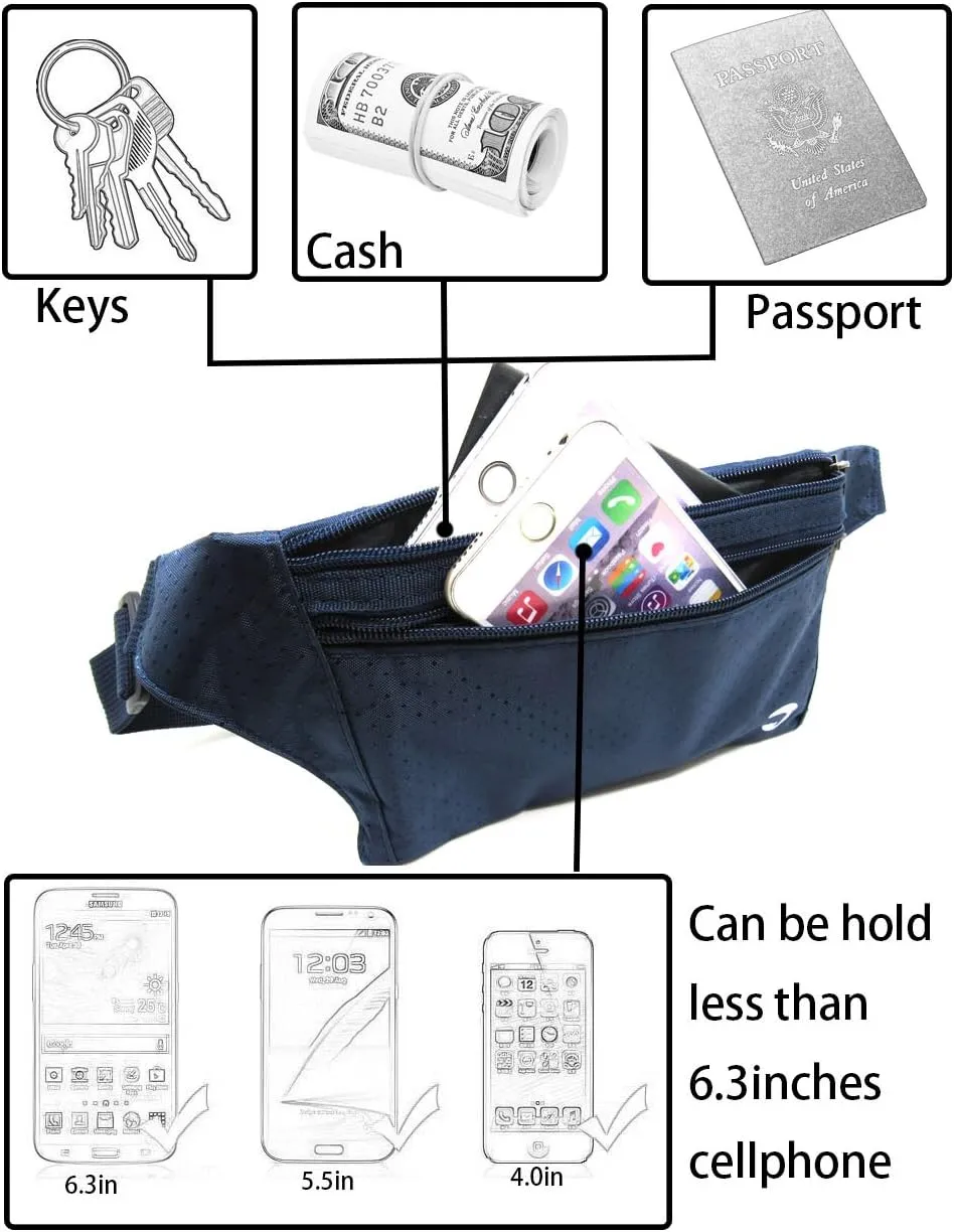 Naoki Outdoor Sports Running & Jogging & Travel Waterproof Utralthin Waist Pack/Bag Runner Belt