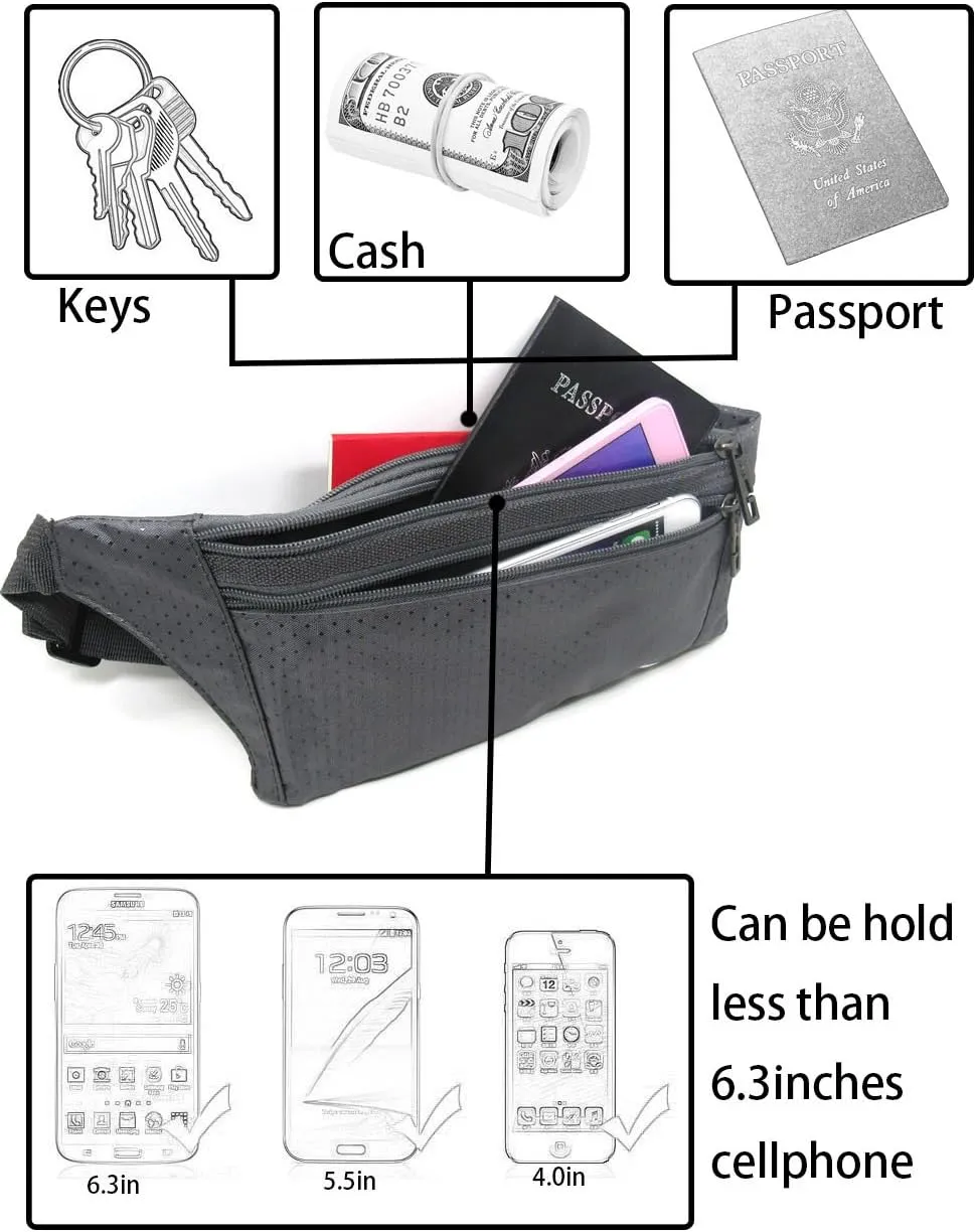 Naoki Outdoor Sports Running & Jogging & Travel Waterproof Utralthin Waist Pack/Bag Runner Belt