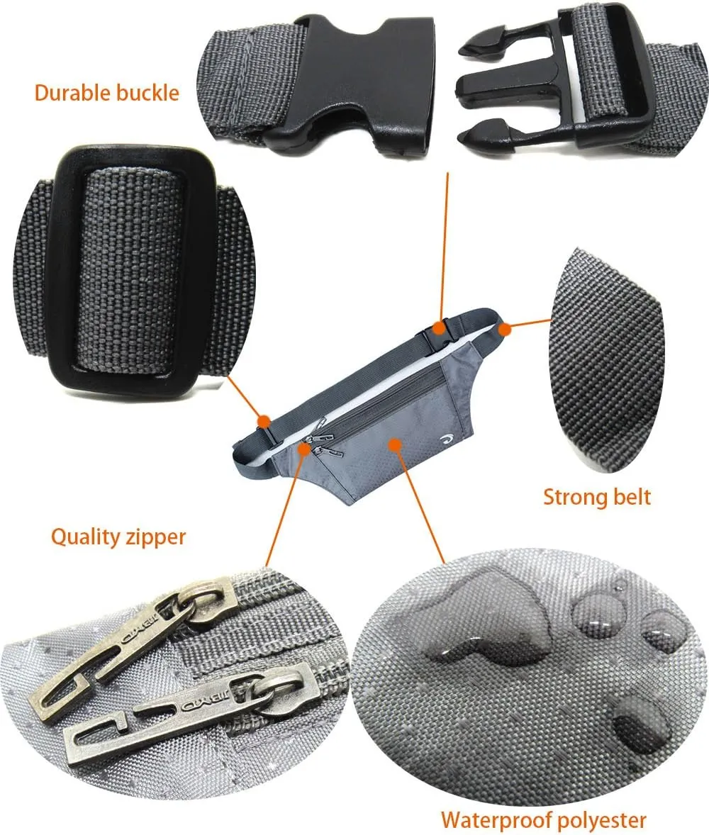 Naoki Outdoor Sports Running & Jogging & Travel Waterproof Utralthin Waist Pack/Bag Runner Belt
